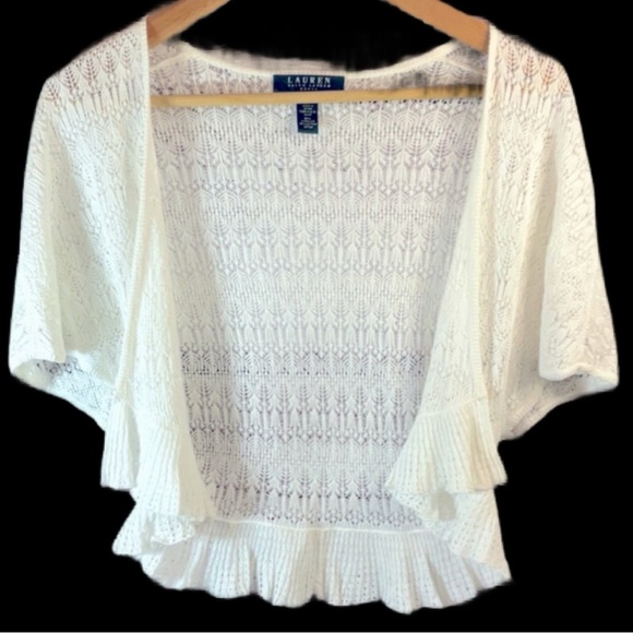 Ralph Lauren - Crochet Style Bolero Sweater, S/P - Picture 2 of 5